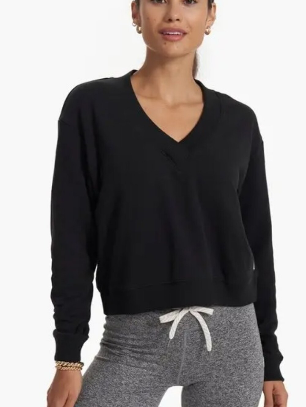 Vuori Sedona V-Neck Pullover - Black